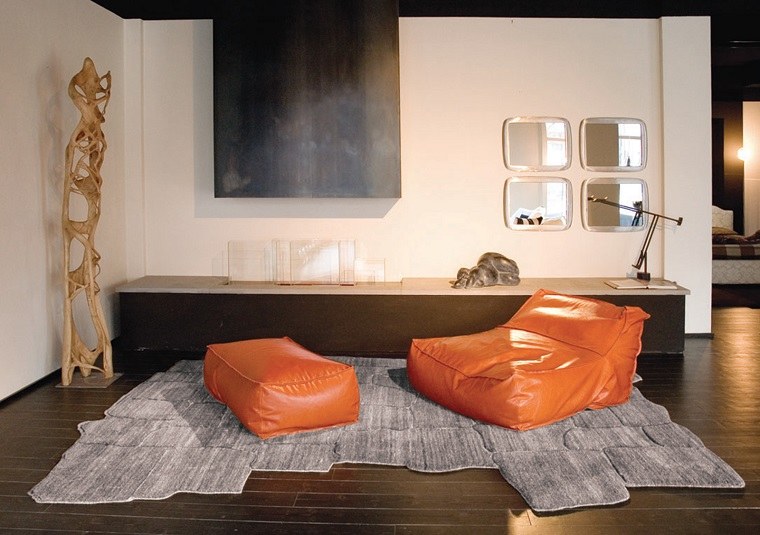 alfombra moderna forma original color gris ideas