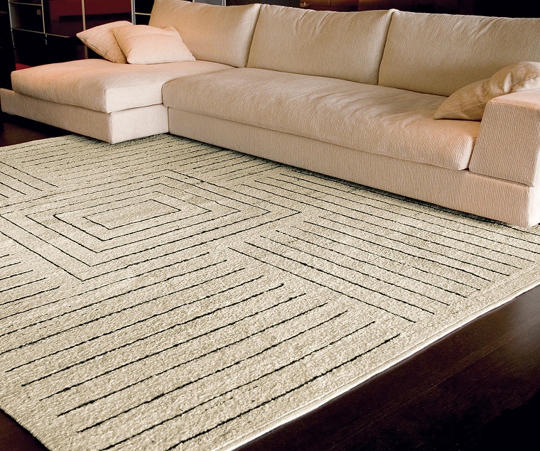 alfombra moderna lineas cuadros ideas