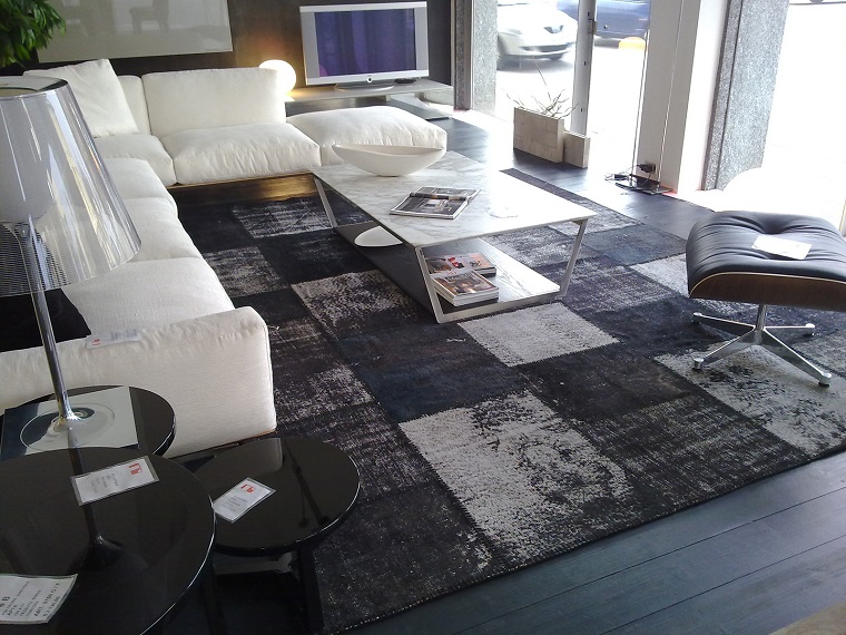 alfombra moderna color negro gris ideas