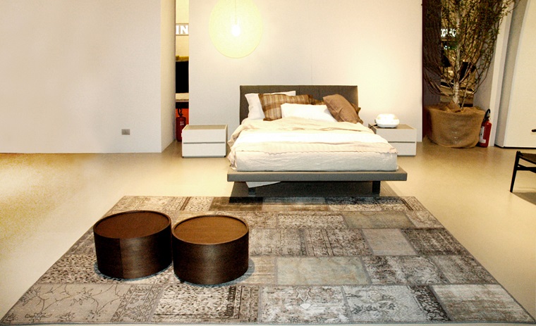 alfombra moderna mesas dormitorio gris ideas