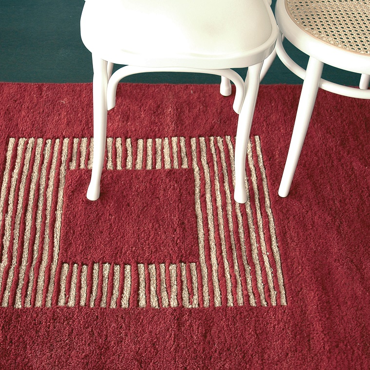 alfombras modernas roja rayas preciosa ideas