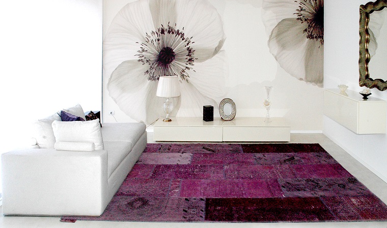 alfombras modernas rosa purpura vintage ideas
