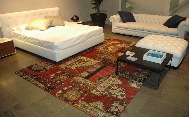 alfombra moderna vintage roja ideas