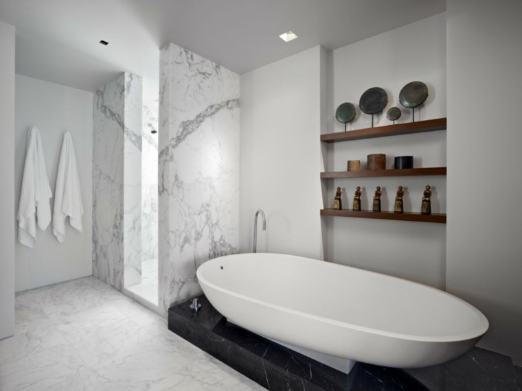 baño moderno ducha mármol