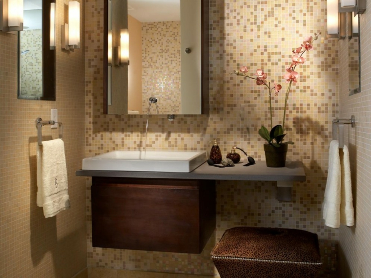 baños pequeños con ducha deco azulejos