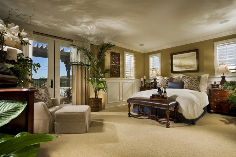 bonito diseño habitación retro tropical