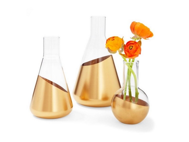 botellas cristal preciosas oro elegantes ideas