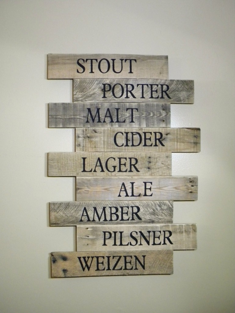 carteles de listones de madera carteles pallet listones letras