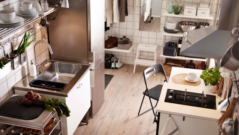 cocina moderna colores neutros marrones