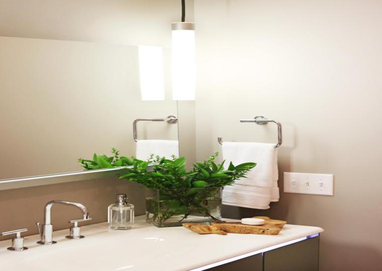 mueble de lavabo decorado con una planta decoracion mueble lavabo planta