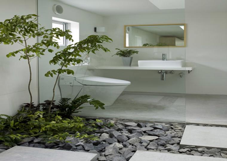 baño diseño moderno jardin