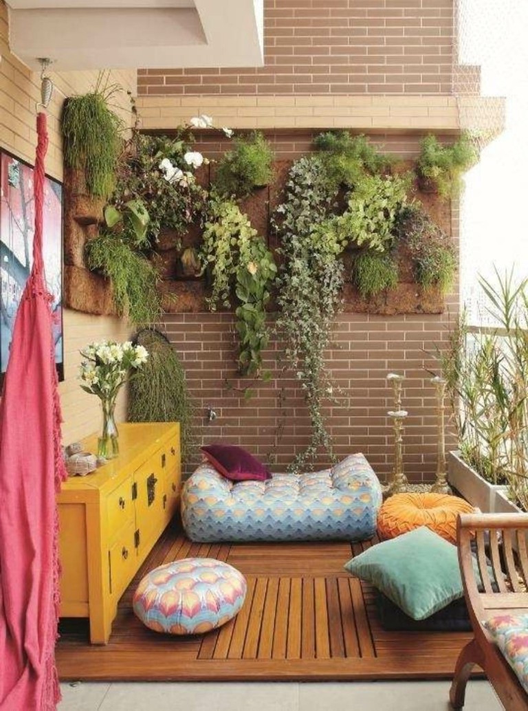 decoración terraza estilo boho