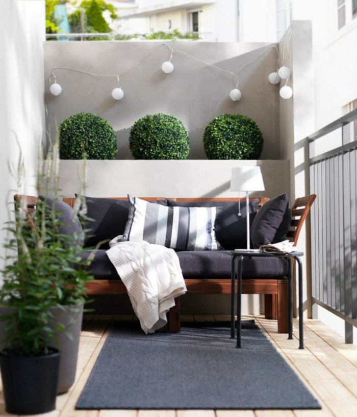 plantas y soluciones decoracion de balcones soluciones negro esferas