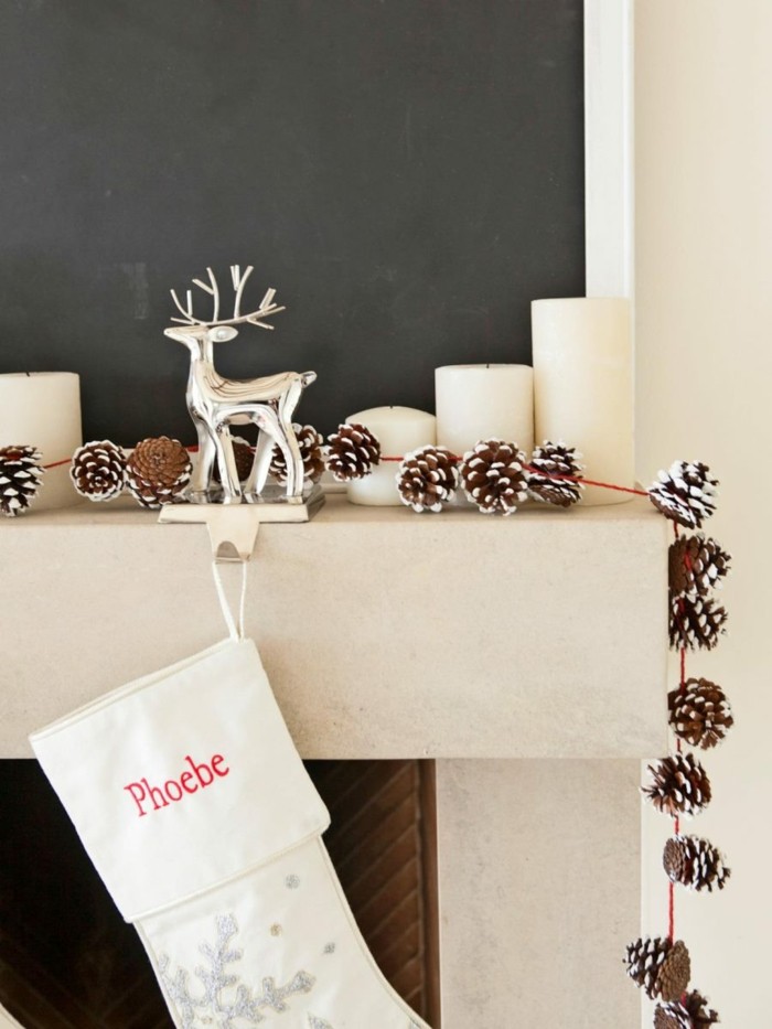 decoracion navidad estilo conos ciervo
