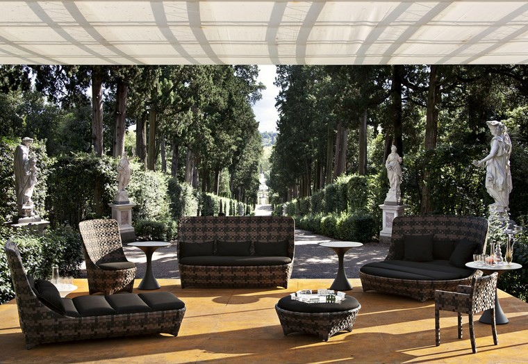 muebles de diseño en la terraza decoracion terrazas muebles diseno moderno ideas