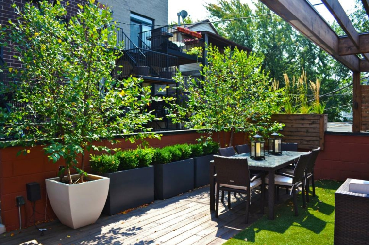 decorar terrazas urbanas soluciones jardineras jardineras