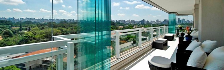 diseño acristalamiento terraza paneles vidrio