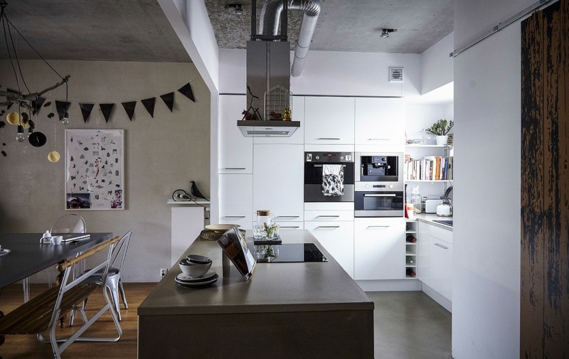 diseño cocina moderna estilo industrial