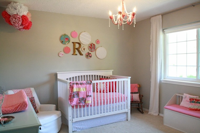 diseño habitacion bebe color rosa