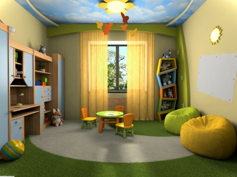diseño habitacion infantil colores divertida