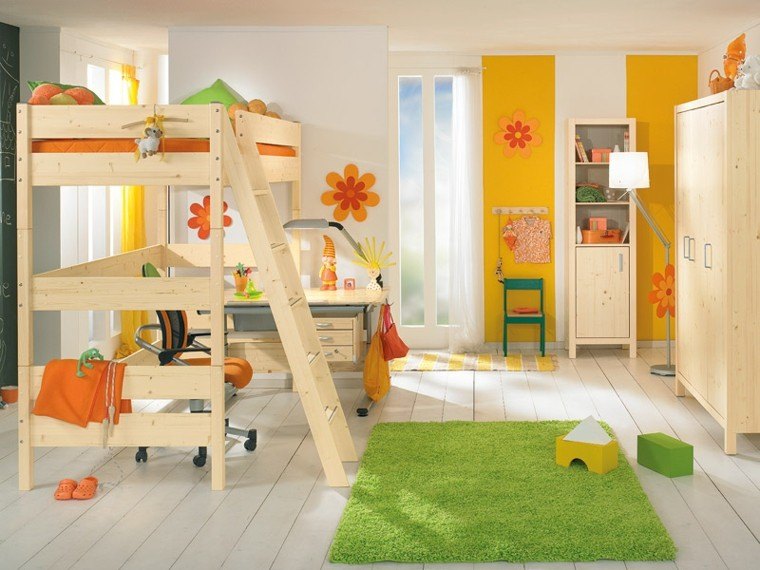 diseño muebles madera habitación niños