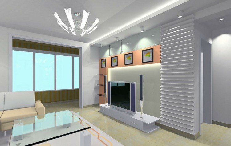 diseño sala casa decorado ventilador led