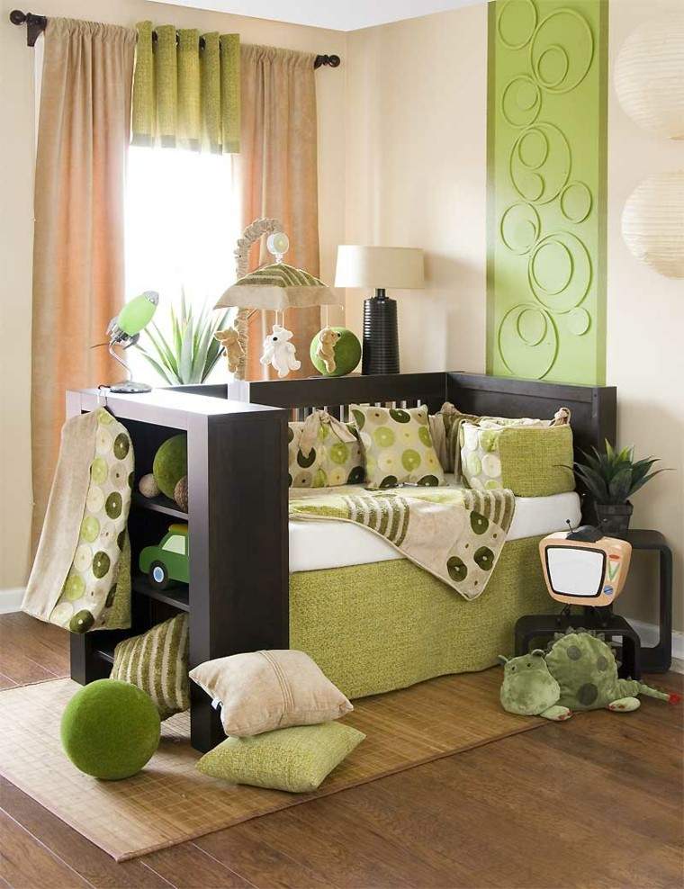 dormitorio bebe color verde