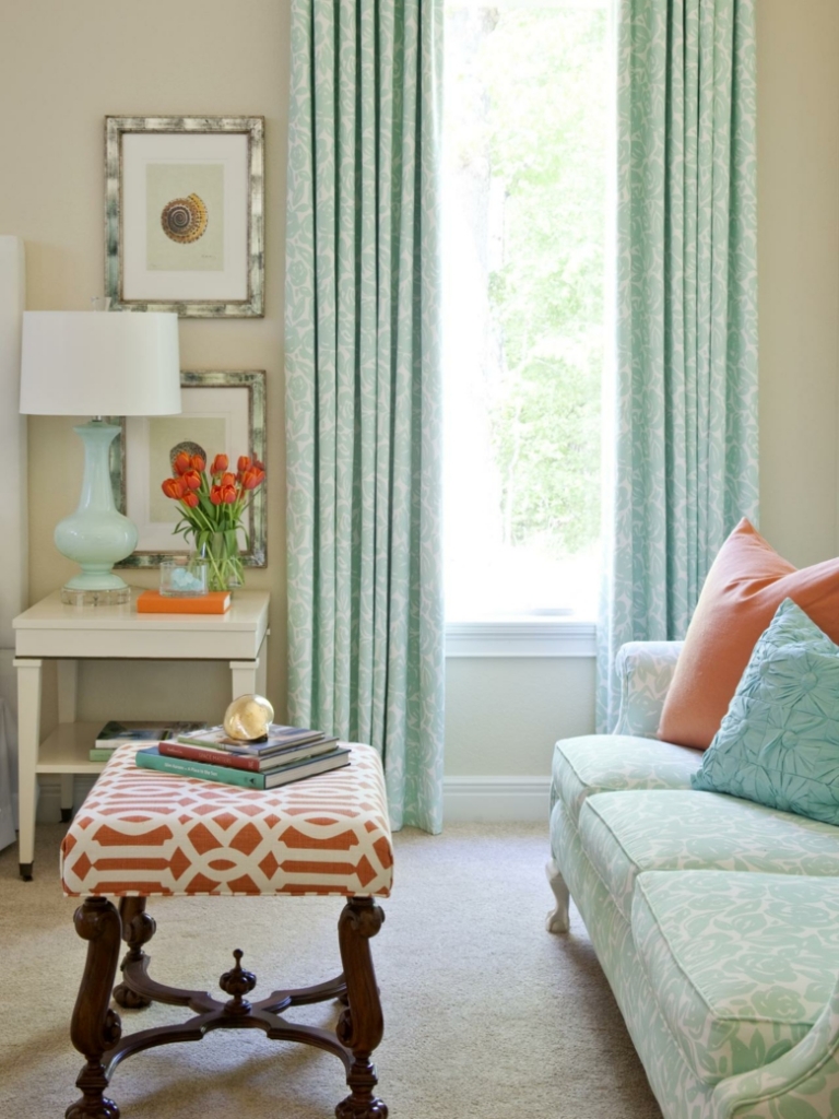 Cortinas de sala y comedor - colores y estampados