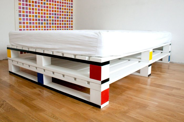 cama moderna diseño palet