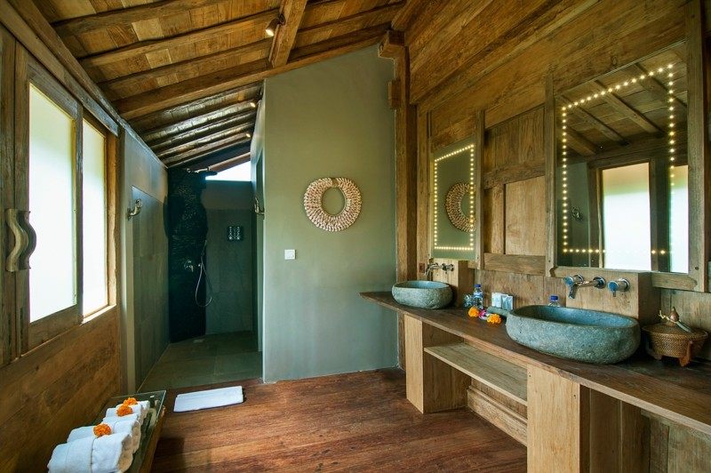 estupendo diseño cuarto baño tropical