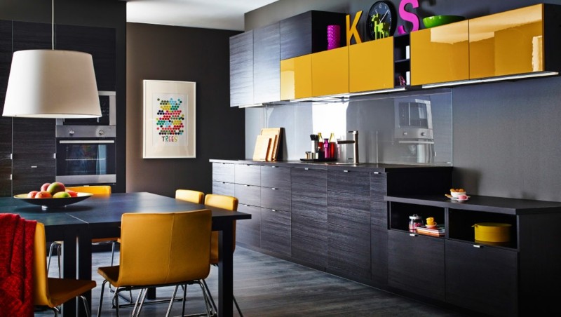 estupendo diseño cocina muebles amarillos