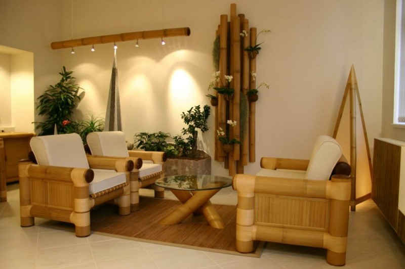 estupendo diseño muebles bambú