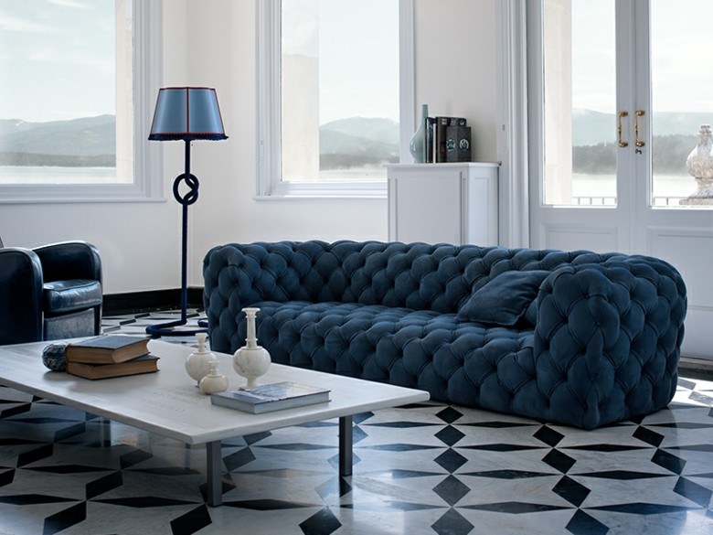 estupendo diseño sofa Chester azul