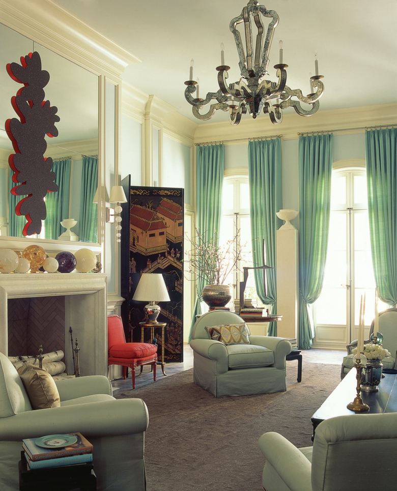 salón lujoso con cortinas de color celeste estupendo salon lujoso cortinas celeste