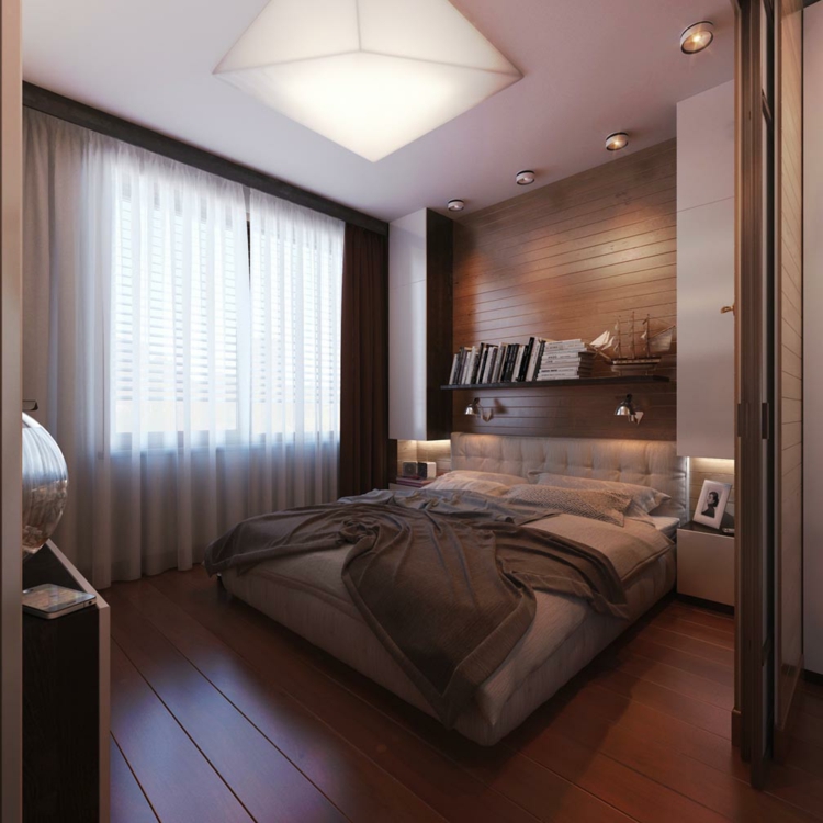 estupendo diseño dormitorio listones madera