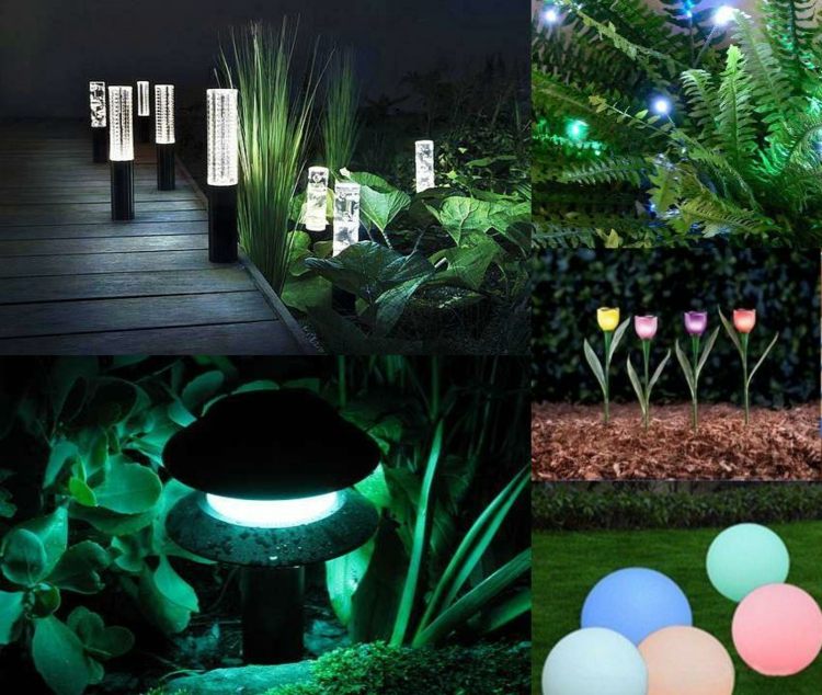 led creativo jardines bombillas led ideas plantas suelos