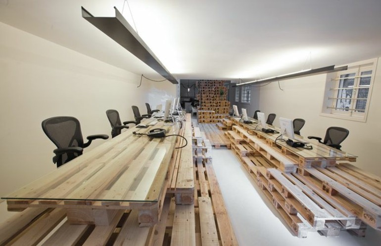 mesas de oficina madera de pallet mesas oficina madera deco pallet