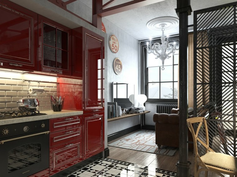 muebles diseno original cocina moderna industrial ideas