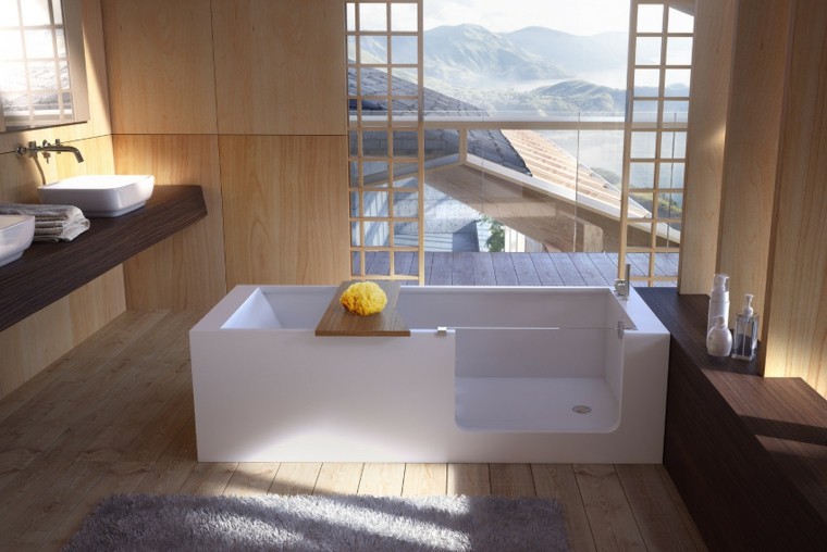 diseño bañera moderna rectangular
