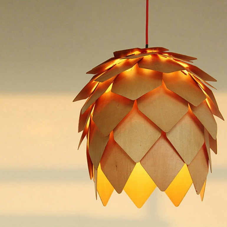 original diseño lampara piña pino