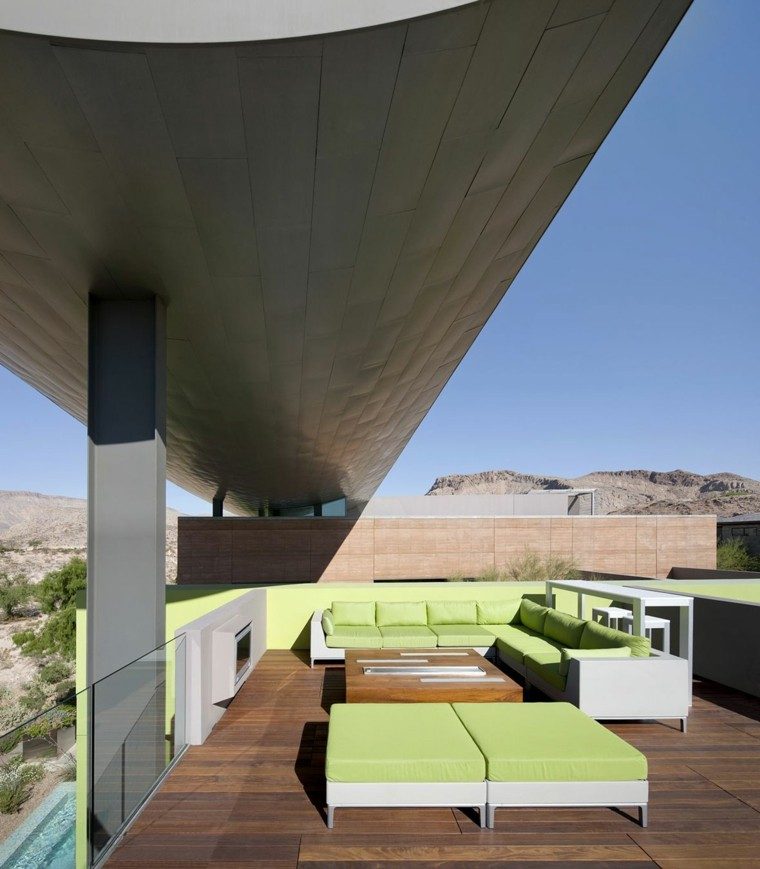 original diseño muebles terraza verdes