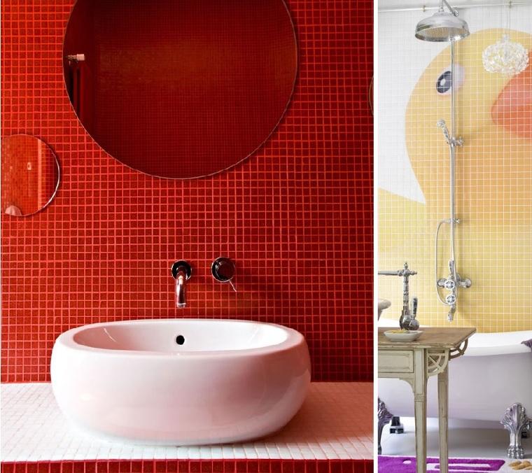 diseños gresite baño colores