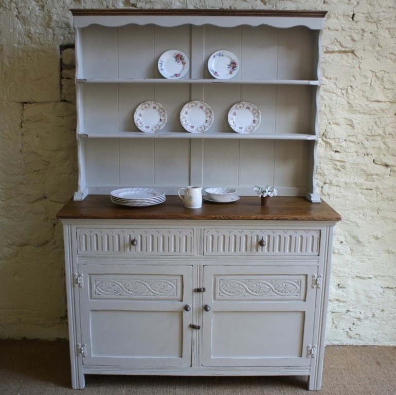 Aparador vintage para la decoración Shabby chic Artesanato Garrafa Pet Pequena ~ Aparador vintage para la decoración Shabby chic