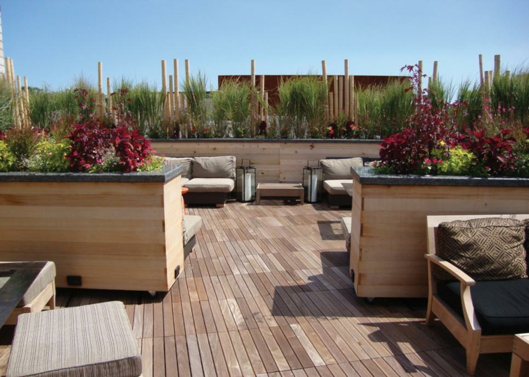 plantas diseño terrazasa maderas faroles maderas