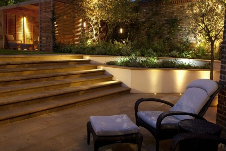 zonas con luces sillones estilos casas ideas fuego escalones