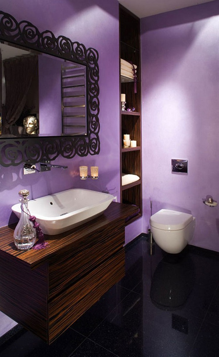 aseo muebles madera violeta