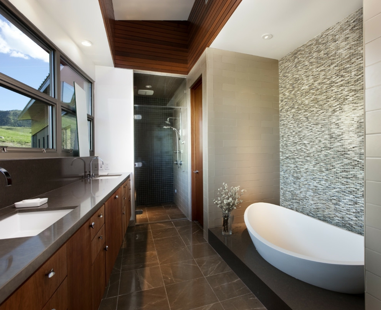 cuarto de baño con muebles de madera bonito cuarto baño muebles madera