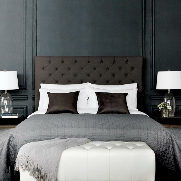 cabecero original dormitorio cama elegante marron ideas