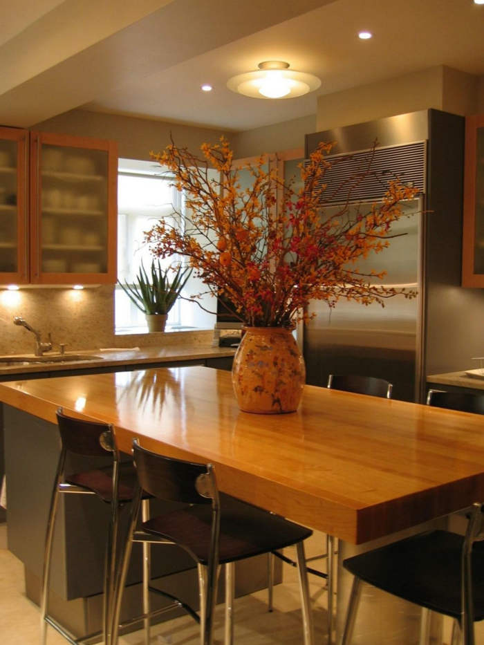 cocinas ideas acogedoras plantas mesas centro