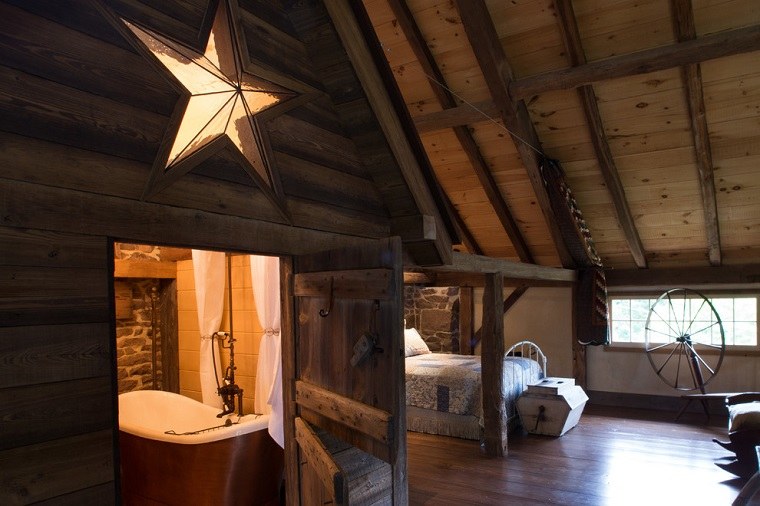 cuarto baño casa madera
